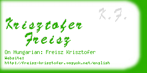 krisztofer freisz business card